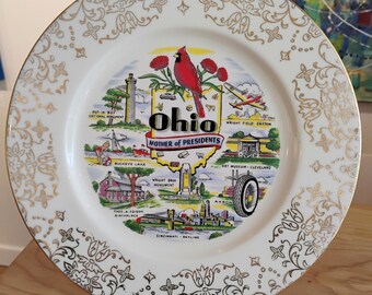Ohio Mother of Presidents Souvenir Plate W1.57