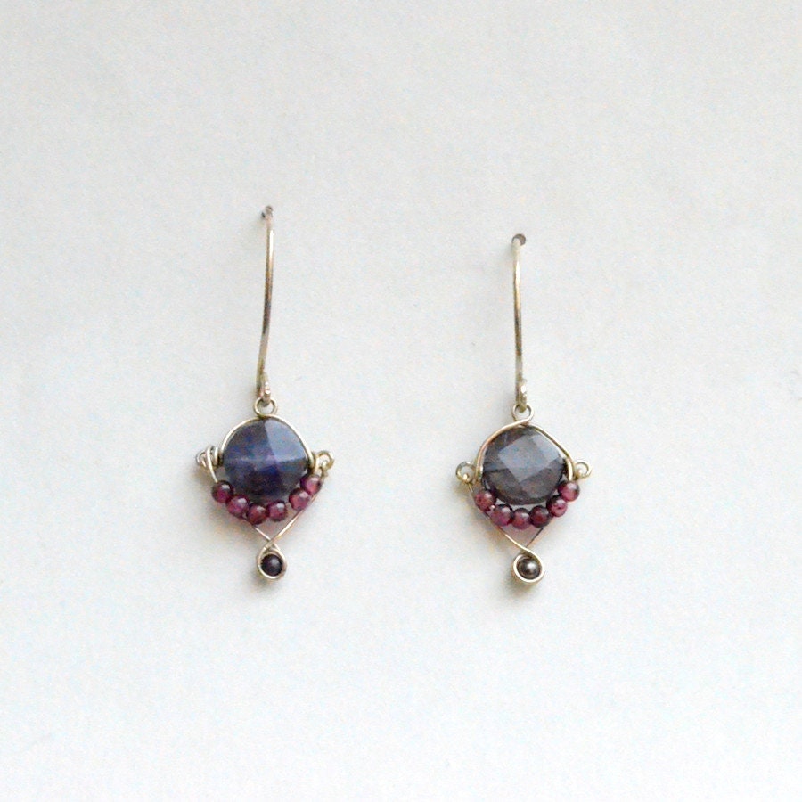 Dainty Stone Bead Hook Earrings