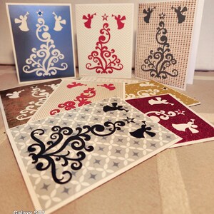 Des cartes de Noël faites main pour toute la famille et les amis.