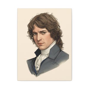 Mr FitzWilliam Darcy Portrait Canvas Wall Art Pride and Prejudice