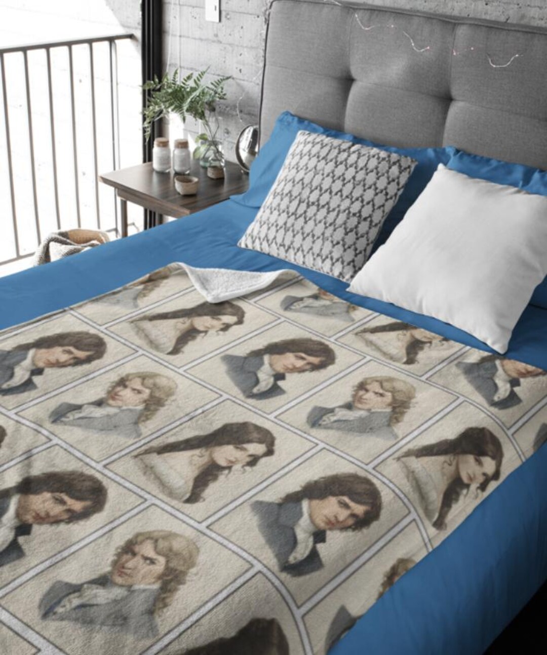 Pride and Prejudice Blanket Throw With Darcy Wickham Elizabeth Lizzie