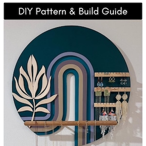 DIY Pattern & Builde Guide Retro Stripe Jewelry Display Template for  Scroll Saw, Laser
