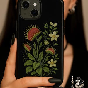Dark Botanical Phone Case, Venus Flytrap iPhone Case, Gothic Floral Samsung Cover