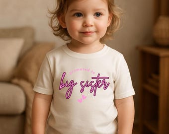 Promoted to Big Sister Toddler Shirt, Cute Announcement Tee for Girls, Pregnancy Reveal Outfit, Sibling Reveal Gift, Big Sister Gift T-shirt