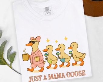 Mama Goose Shirt, Cute Motherhood Tee, Funny Mom Shirt, Comfort Colors Duck Mom Graphic Tee, Gift For Mom