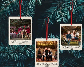 Personalized Photo Wooden Ornament, Custom Christmas Ornament, Family Photo Ornament, Christmas Tree Decoration Gift, Custom Ornament Gift