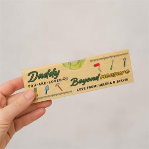Custom Bottle Opener, Personalized Wooden Spirit Level Bottle Opener, Fathers Day Gift, You&#39;re Loved Beyond Measure, Unique Gift For Papa