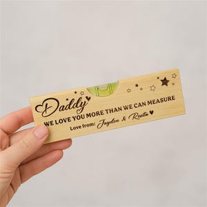 Custom Bottle Opener, Personalized Wooden Spirit Level Bottle Opener, Fathers Day Gift, We love you more than we can measure, Gift For Papa