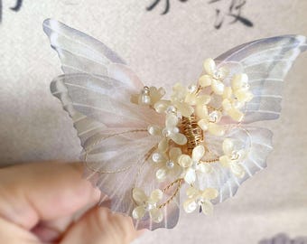 Butterfly Hairpin: Vintage Hanfu Tassel Hair Fork, Chinese Hair Accessory
