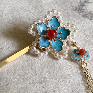 Vintage Floral Hair Stick - Chinese Hairpin, Wedding Hair Accessories, Hanfu Hair Fork, Butterfly Hair Jewelry, Retro Hair Decoration