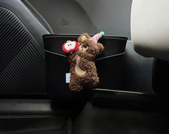 Tesla or All Cars Cute Bear Car Trash Can / Storage Organizer