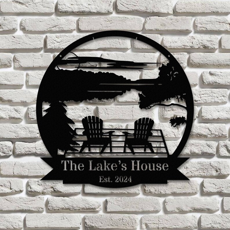 Personalized Custom Lake House Horizontal Metal Sign - We Don't Hide Crazy - EN8ZDN main image 1