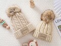 Personalized Baby Toddler Adult Beanie, Knit Winter Hat, Custom Baby Name Hat, Engraved Matching Beanie, Baby Shower Gift, Monogram Baby Hat