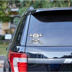 Skull car decal