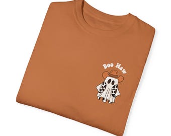 Retro Cowboy Ghost Halloween Shirt, Spooky Western Tee, Comfort Colors