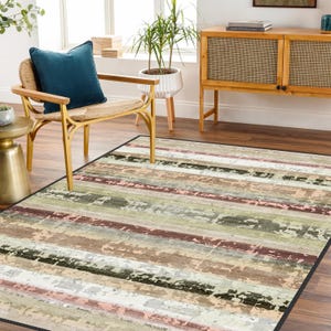 Modern Design Area Rug, Colorful Unique Design Rug, Home Decor Large Rug 8x10, Elegant Abstract Art Carpet, Rug for Living Room Bedroom