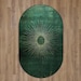 Mid Century Oval Boho Rug, Contemporary Abstract Oval Rug, Unique ...