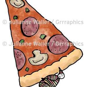 Les gens avec de la nourriture : tranche de Pizza numérique clipart imprimable