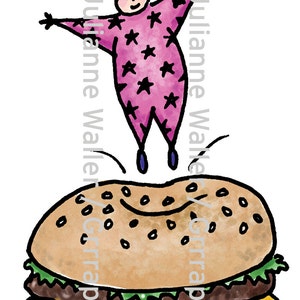 Menschen mit Lebensmitteln: Burger Clipart