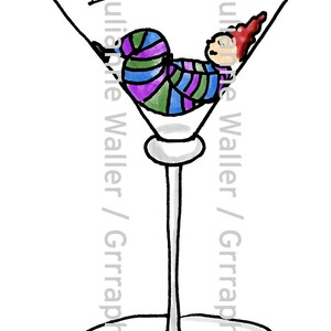 Les gens avec de la nourriture : clipart imprimable numérique de verre à Martini