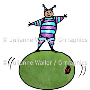 Les gens avec de la nourriture : Vert Olive numérique clipart imprimable