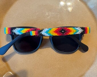 Native American Beaded Multi Lined Sunglasses - Etsy display picture 1