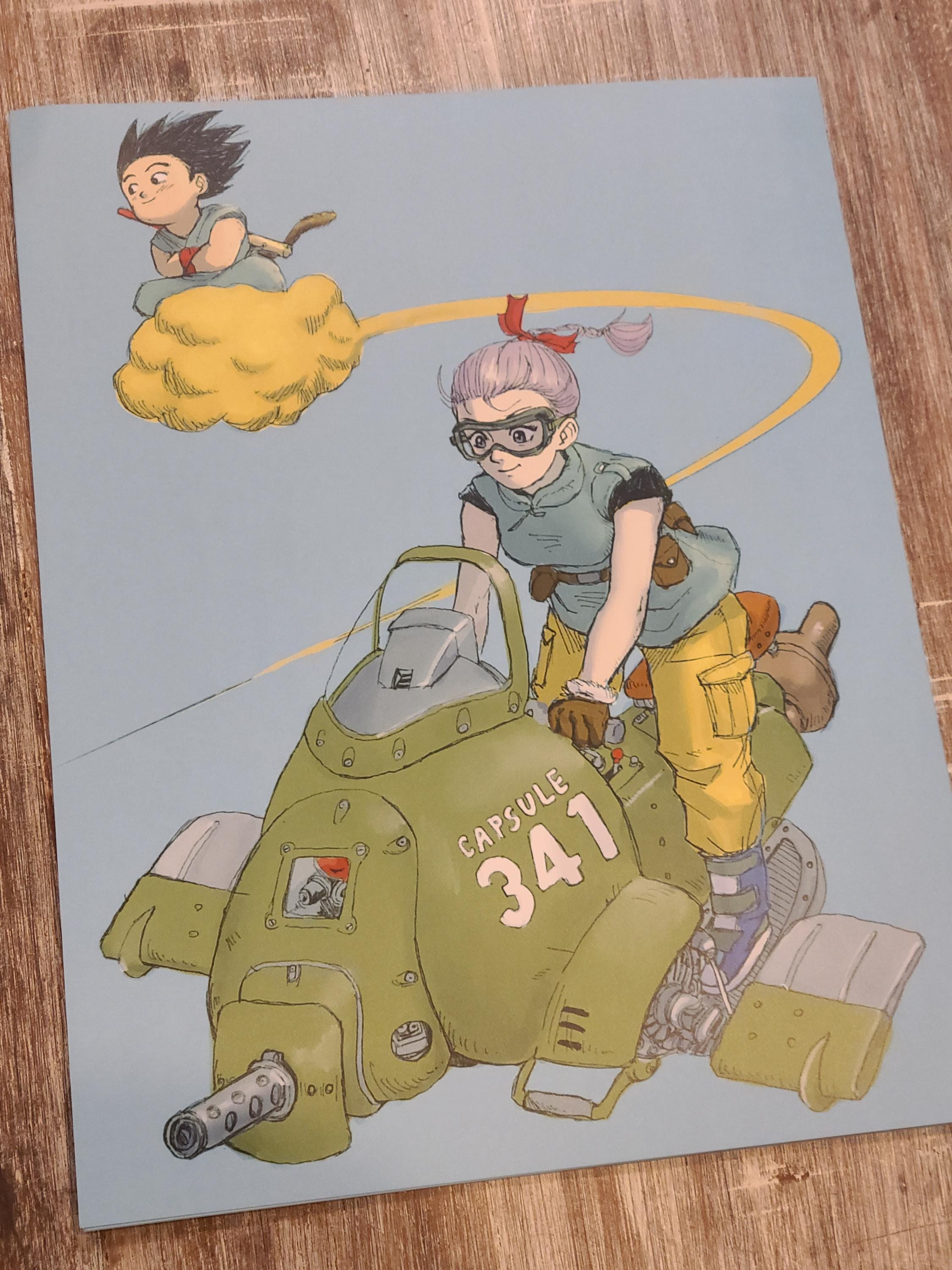 Dragon Ball Bulma and Goku Manga Cover Redraw Art Print Poster 11 8.5 ...