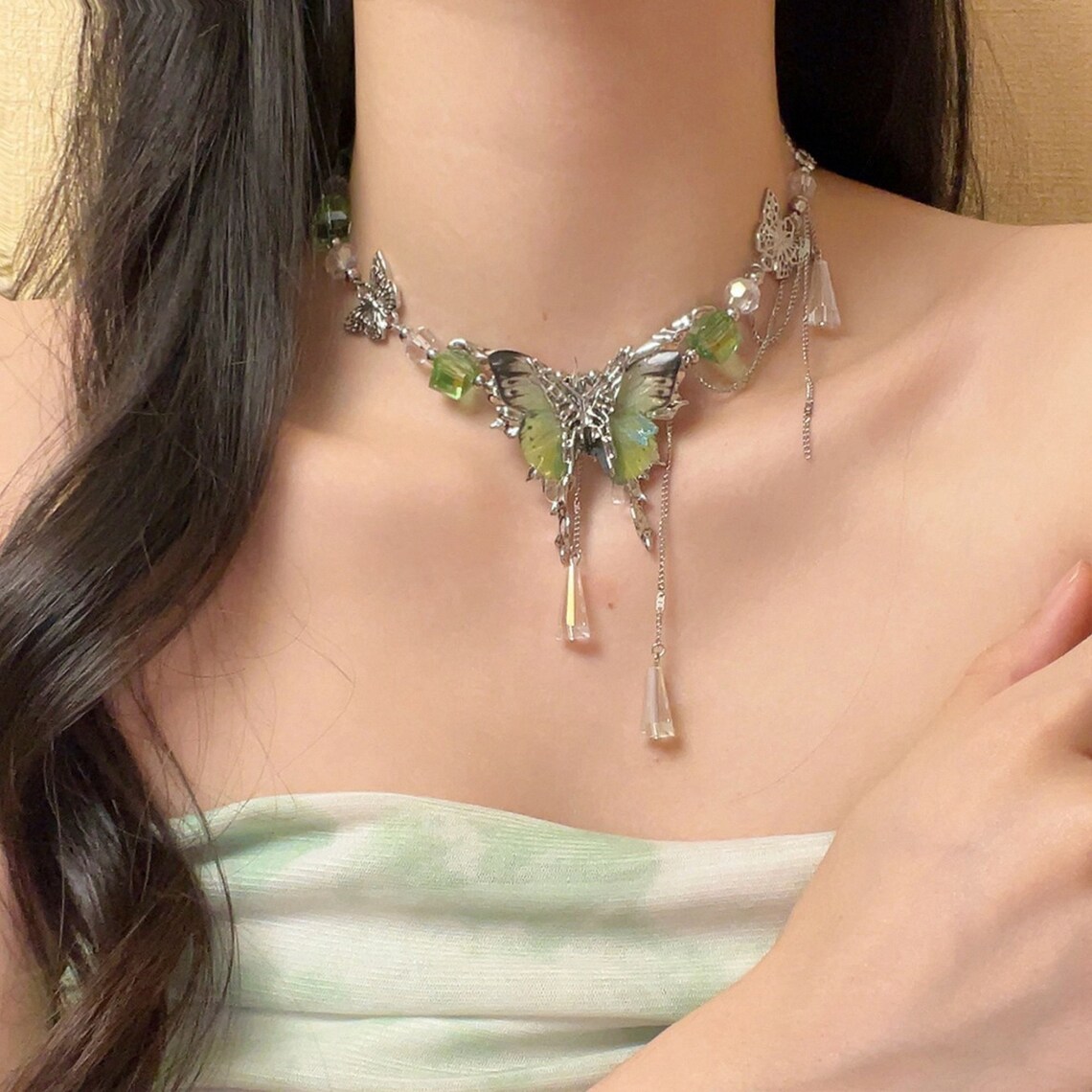 MINI SET W/TAIL - CRYSTAL BUTTERFLY main image 1
