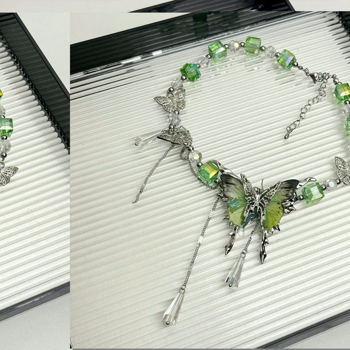 MINI SET W/TAIL - CRYSTAL BUTTERFLY main image 0