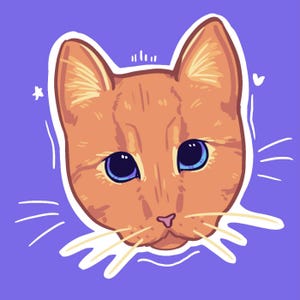 Orange Cat Sticker