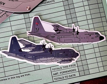 C-130 Airplane Sticker | MC-130J Commando Sticker | HC-130J Combat King Sticker |  C-130H Yokota AFB Japan Sticker | Ghostrider Gunship