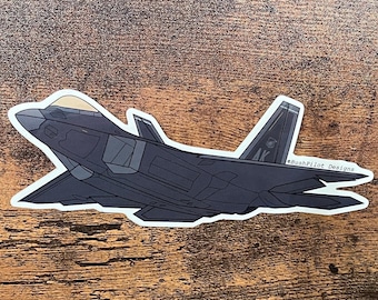 Adesivo in vinile per caccia F-22: regalo per pilota dell'aeronautica militare
