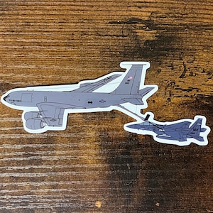 KC-135 Stratotanker Sticker | Aerial Refueling F-15E Strike Eagle | Air Force Pilot Gift | USAF Aircrew Sticker | 5X2 Inch Airplane Sticker