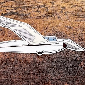 Göppingen Gö 3 Glider Vinyl Sticker: Gull-Wing Sailplane Decal (4x2 Inch)
