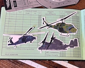 UH-1N Huey Helicopter Sticker | CV-22 Osprey Airplane Sticker | HH-60 Jolly Green Helicopter Sticker | Air Force Pilot Gift | Pararescue
