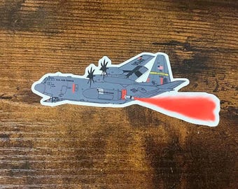 Adesivo per pompiere aereo C-130: decalcomania da 5 pollici della Guardia Nazionale Aerea del Wyoming MAFFS