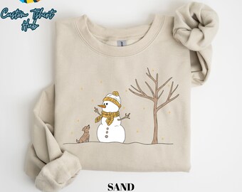 Snowman Christmas Sweatshirt, Christmas Snowman Shirt, Christmas Crewneck Shirt, Holiday Sweater, Christmas Gift, Christmas Shirt for Womens