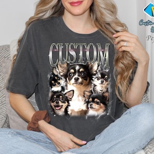 Comfort Colors® Custom Bootleg Rap PET  Shirt, Custom cat bootleg shirt, Custom Retro Graphic 90s Shirt, Dog Bootleg Shirt, Your Own Bootleg
