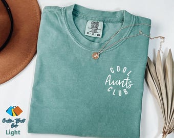 Cool Aunts Club Tee Shirt, Fun Graphic Tee Shirts for Aunts, Perfect Gift for Auntie, Cute Auntie T-Shirt, Custom Cool Club T-Shirt