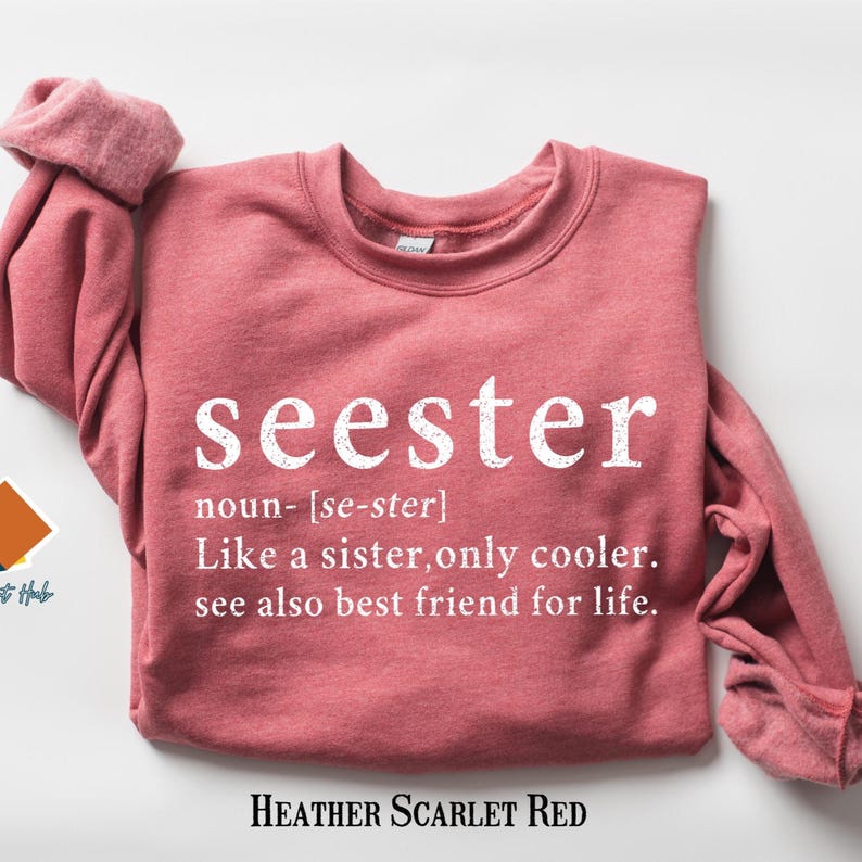 Cute Seester Definition Shirt, Gifts for Sister, Best Sister Gift, Funny Saying Shirt, Sister Noun Shirt, Sister Sweatshirt, Sarcastic Shirt image 1