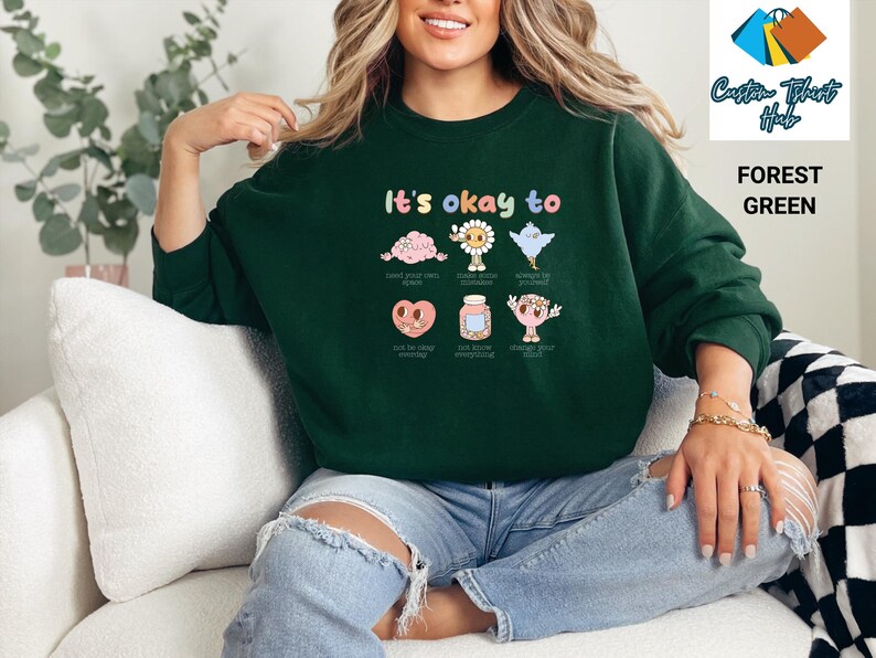 Retro Its Okay To Special Ed Teacher Sweatshirt, Trendy Motivational Tee Shirt, Mental Health Shirt, Special Education Teacher Tee Shirt image 8