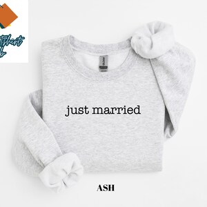 Just Married Shirt, Unisex Honeymoon Shirt, Bridal Party Tee Shirt, Bridal Shower Shirt, Wedding Sweatshirt for Bride, Cute Couple Shirts