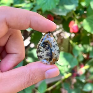 Natural Dendritic Agate Cabochon | Unique Gemstone for Jewelry Making & Healing