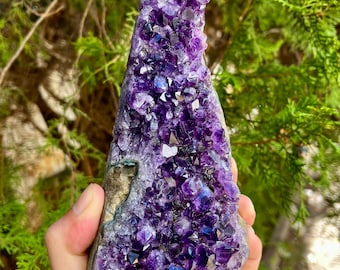 Uruguay Amethyst Crystal Cluster Deep Purple Natural Quartz Specimen for Home Decor Mineral Collection