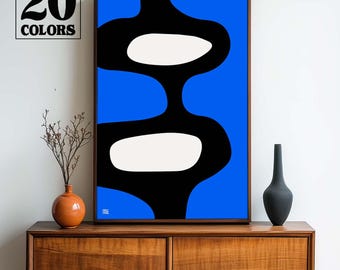 Abstract Atomic Pop Art Colorful Fun Mid Century Modern Print Collection - Small and Large Sizes in 20 Colors To Choose From
