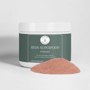 Reds Powder Supplement Superfood Blend with Beet Root, Strawberry, Hibiscus, Acai, Natural Antioxidant and Nutrient Boost for Daily Wellness