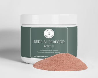 Polvo de superalimentos rojos, mezcla de nutrientes antioxidantes (120 g)