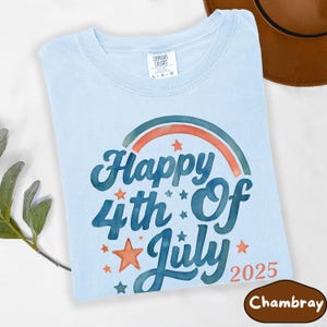 Comfort Colors 4th of July T-Shirt: Patriotic Watercolor Tee