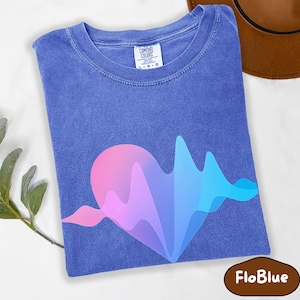 Vibrant Music Heartbeat T-shirt, Unisex Summer Tee, Gift for Music Lovers, Aesthetic Music Graphic Shirt for Women Men Musicians