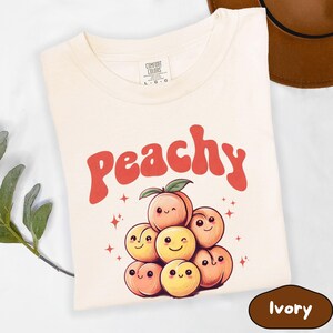 Peachy Comfort Colors T-shirt, Cute T-shirt, Summer Tee, Fruit Lovers Tee, Gift for Her, Peach Shirt, Peach Graphic T-Shirt, Gift For Women